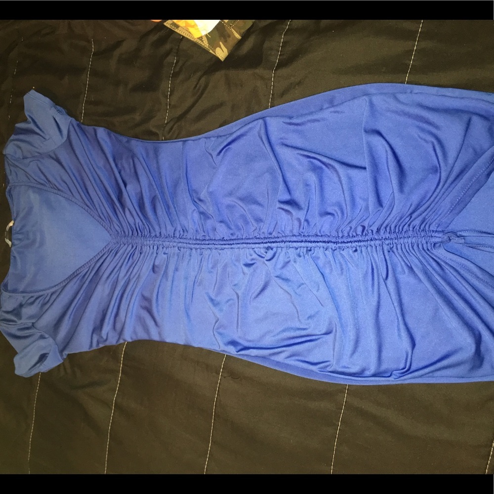 Blue ruched dress💙